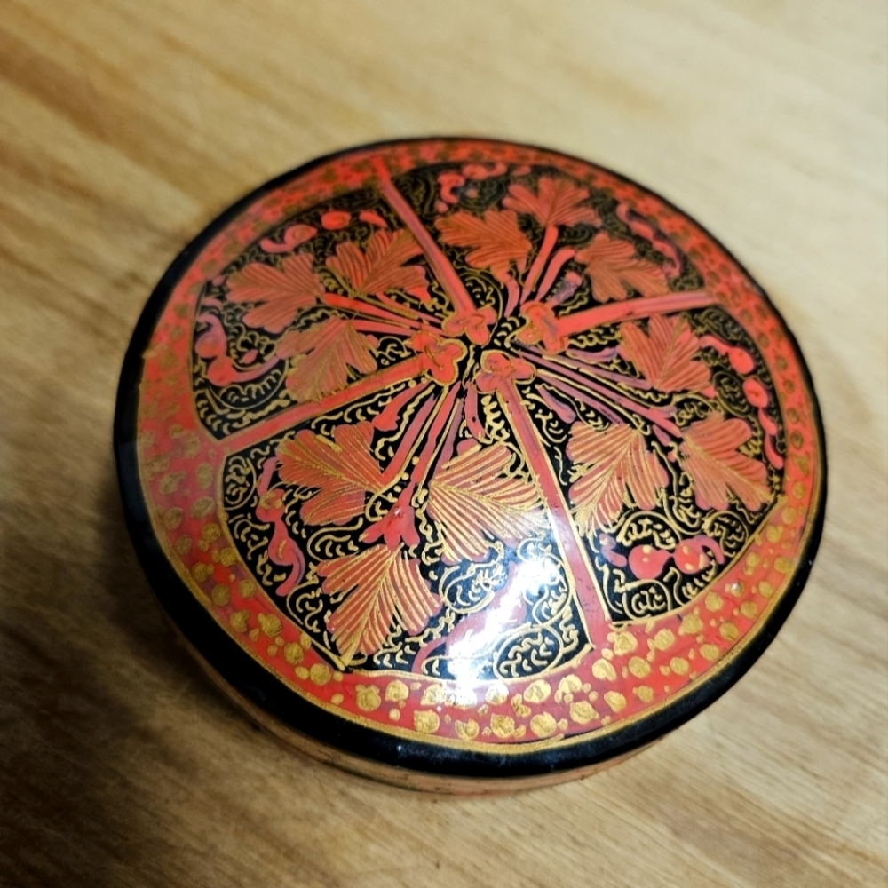 Vintage Kashmir Handmade Decorative Coasters with Box